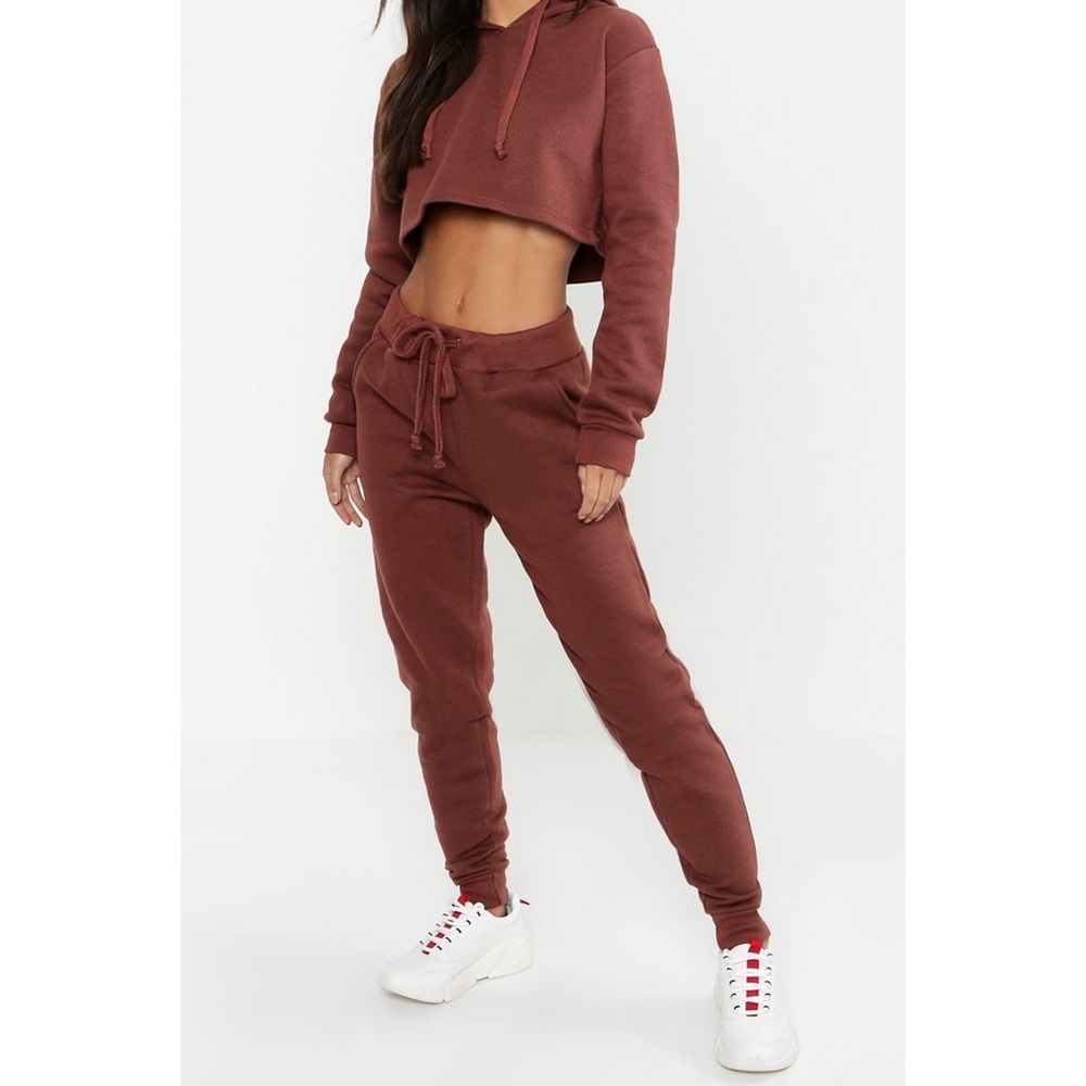 Boohoo Petite 2 piece: Cropped Hoodie & Jogger